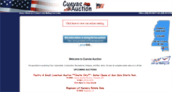 Desktop Screenshot of cuevasauction.com